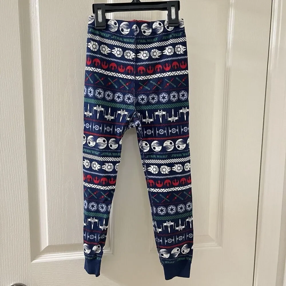 Hanna Andersson Star Wars Holiday Fair Isle 2-Pc Long John Pajamas Size 110 US 5